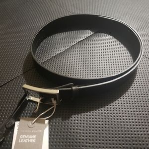H&M Black leather belt 33-34"